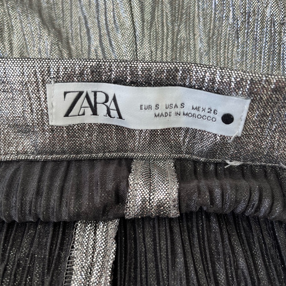 Zara Silver Sparkly Pants - Picture 6 of 9